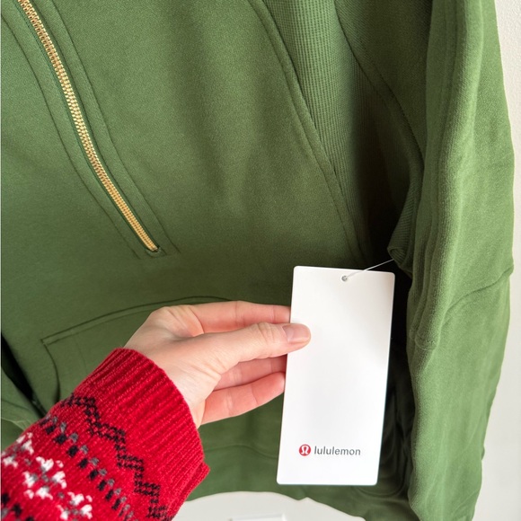 Lululemon Scuba Oversized Funnel Neck Half Zip - Loden Green/Gold - Medium/Large - Picture 7 of 15